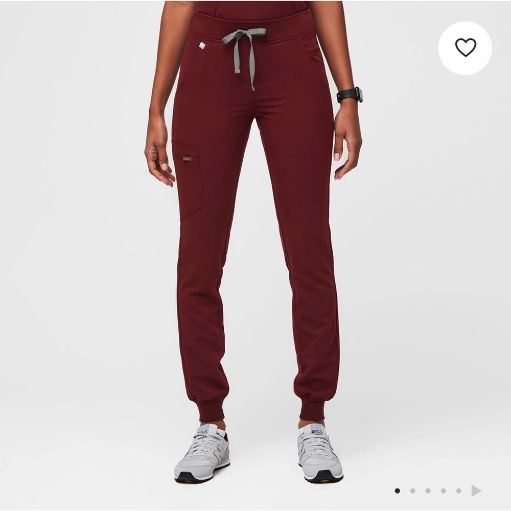 Figs Maroon Jogger Pants